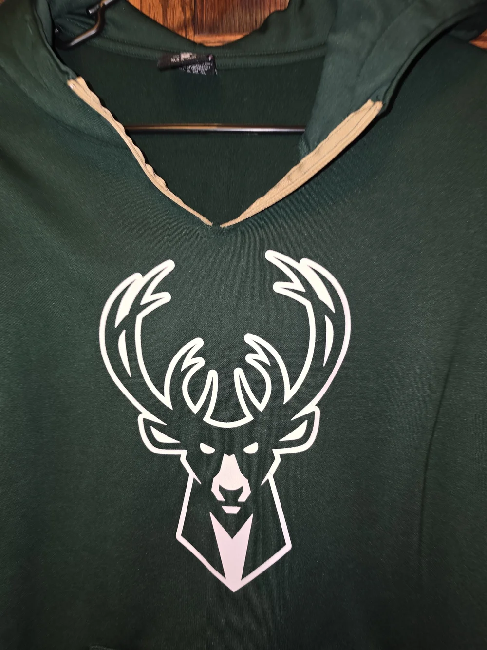 NBA Milwaukee Buck's Men's Dark Green Sweatshirt with White Deer Logo